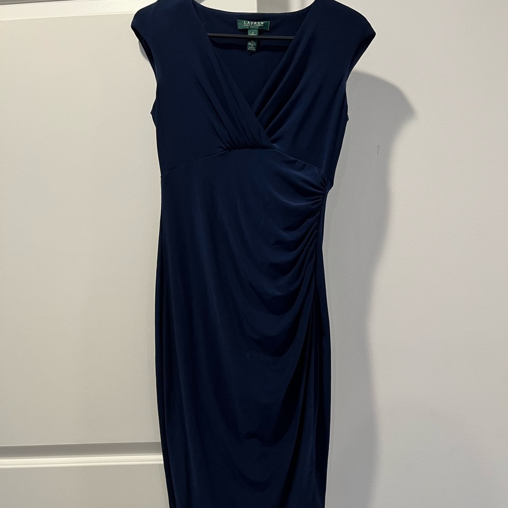 Ralph Lauren Midi navy blue dress